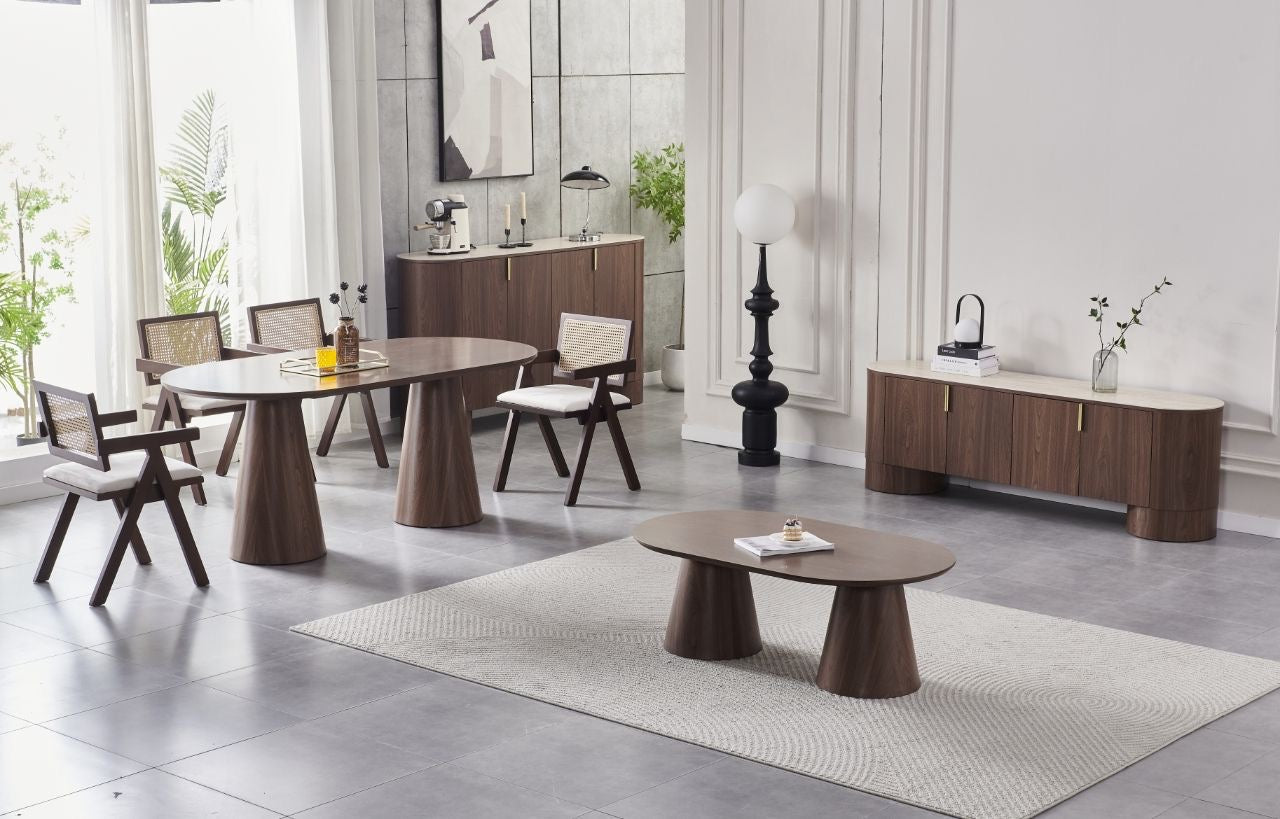 Table à manger Nessya en  Noyer