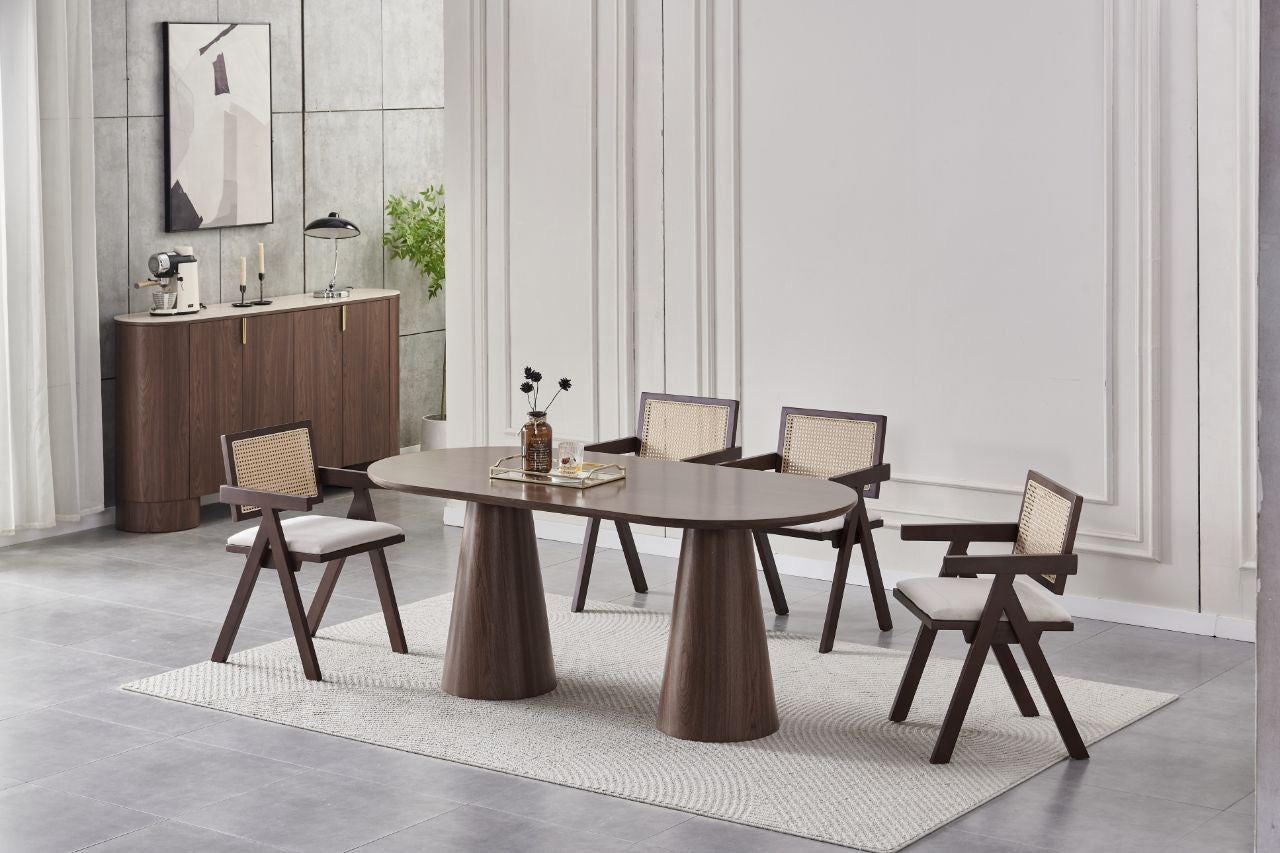 Table à manger Nessya en  Noyer